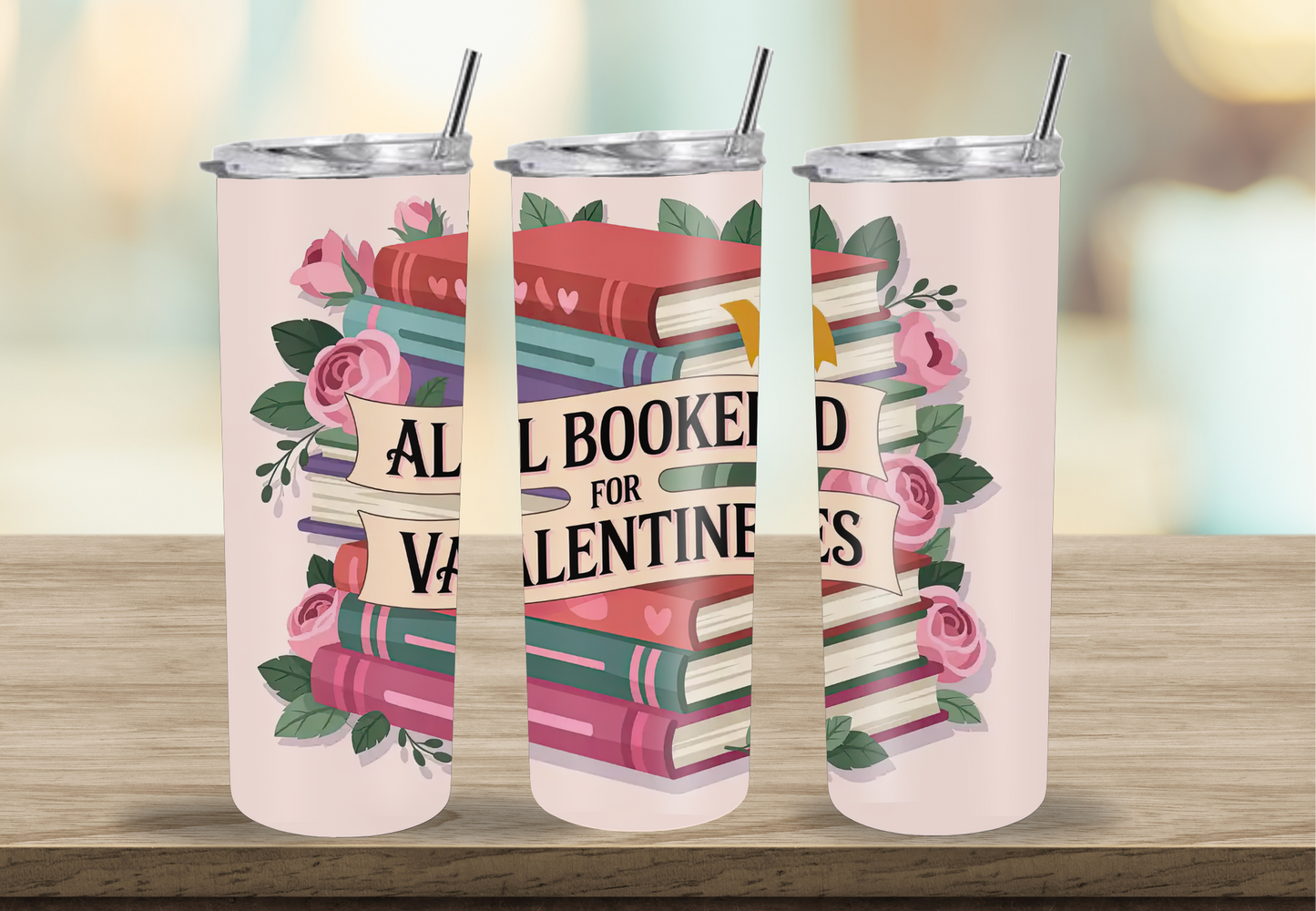 All Booked |20oz tumbler| Glowing the dark| Matte