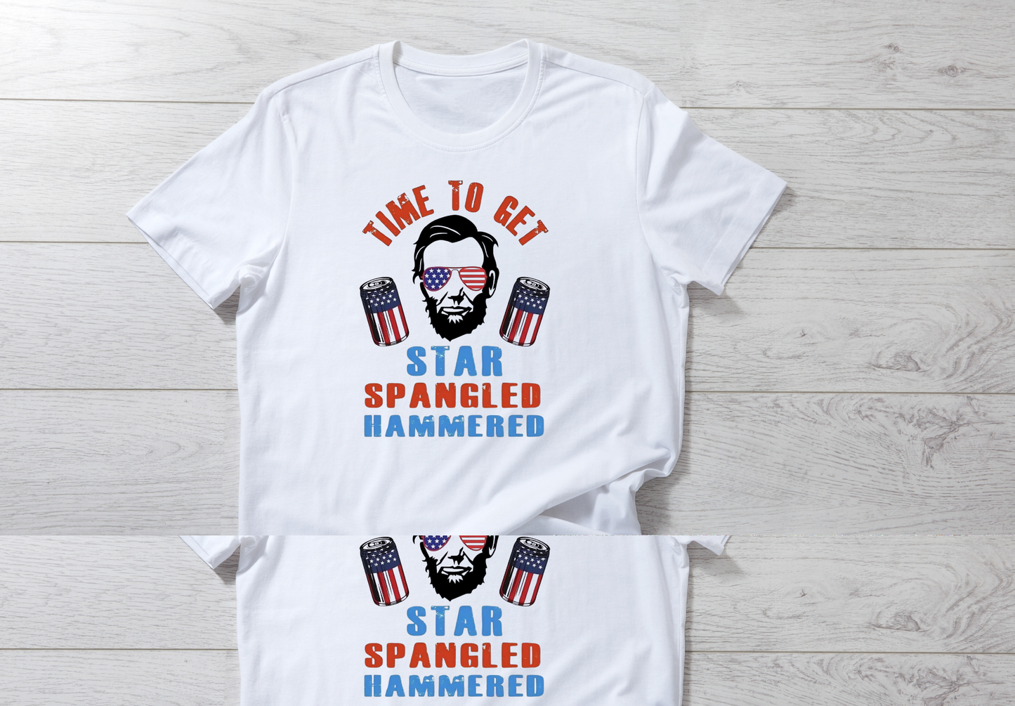 Star spangled hammered shirt
