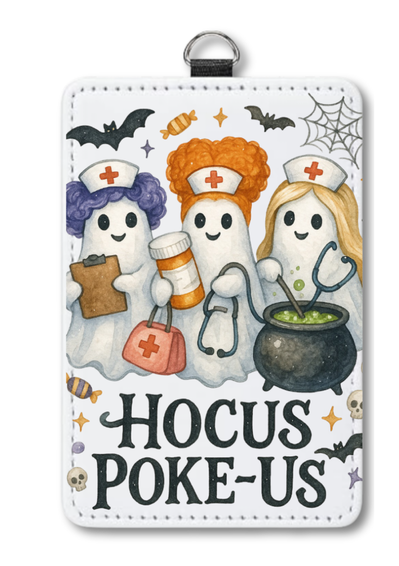 Hocus poke-us badge holder