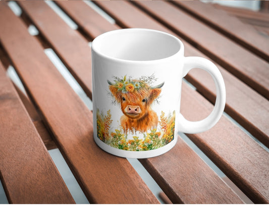 Spring Highland Cow