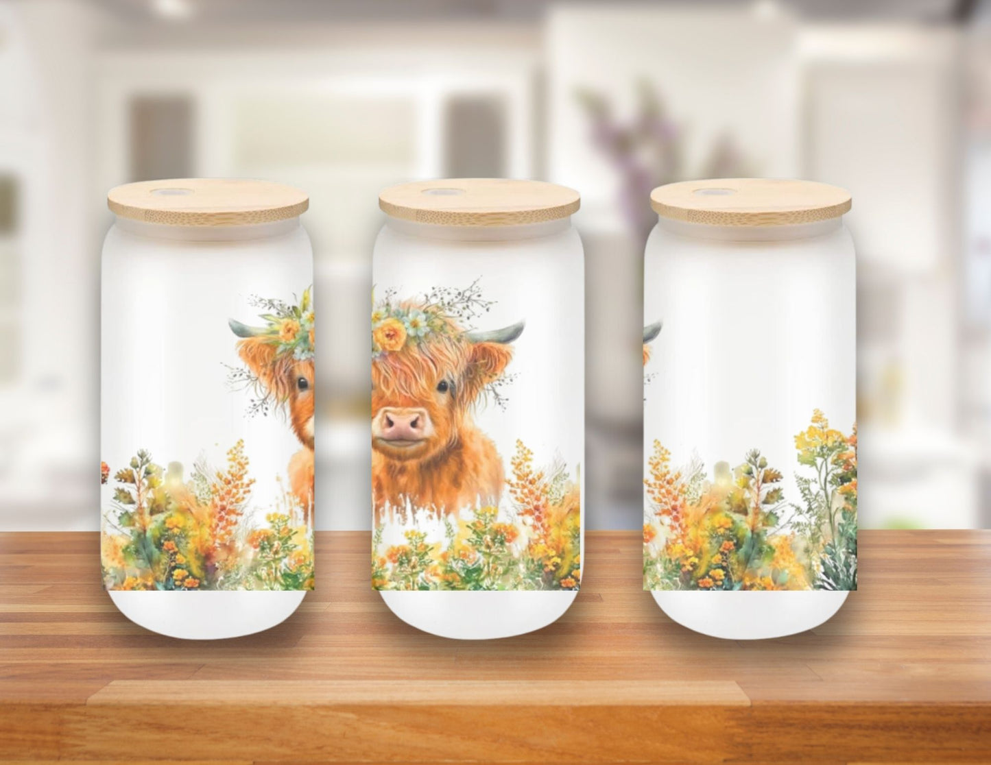 Spring Highland Cow