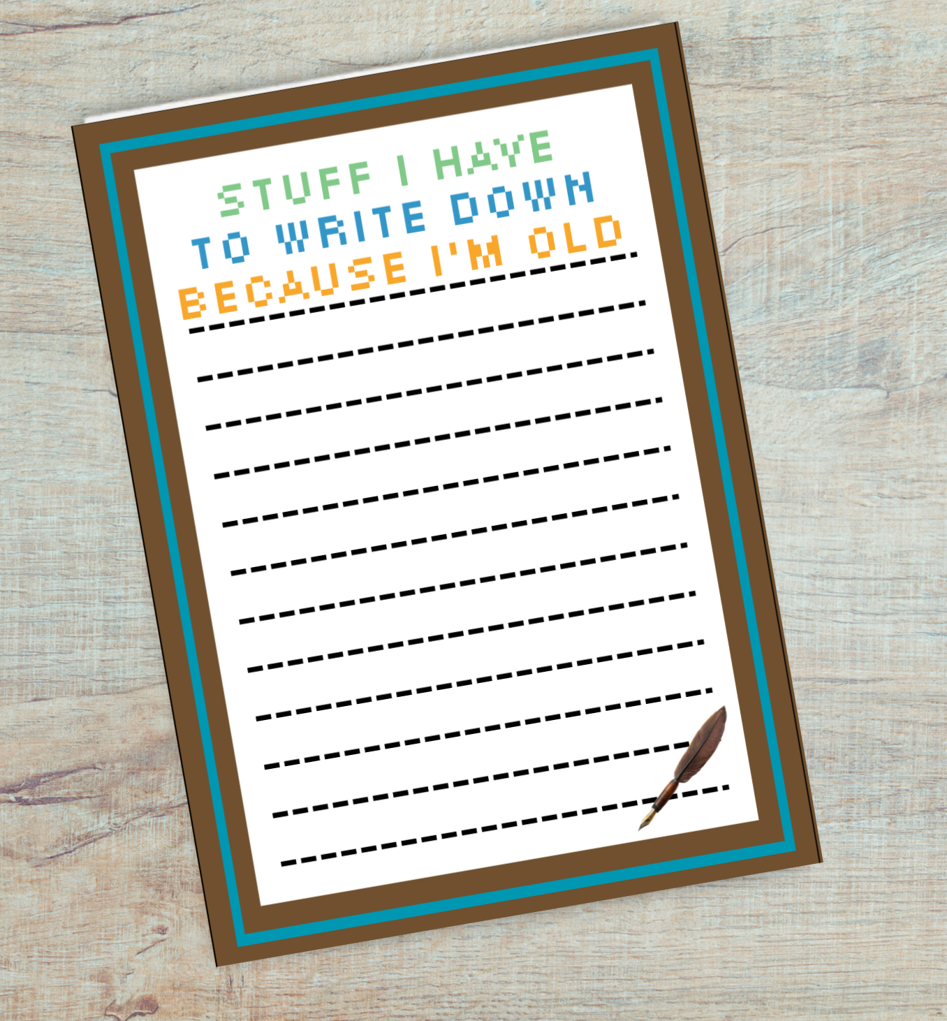 Because I'm old note pad