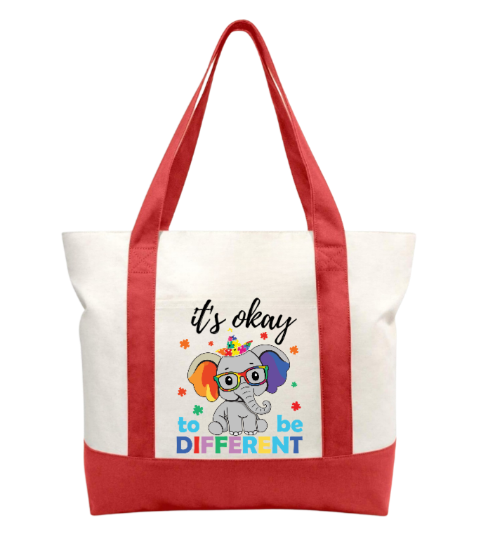 It's okay to be different tote bag.