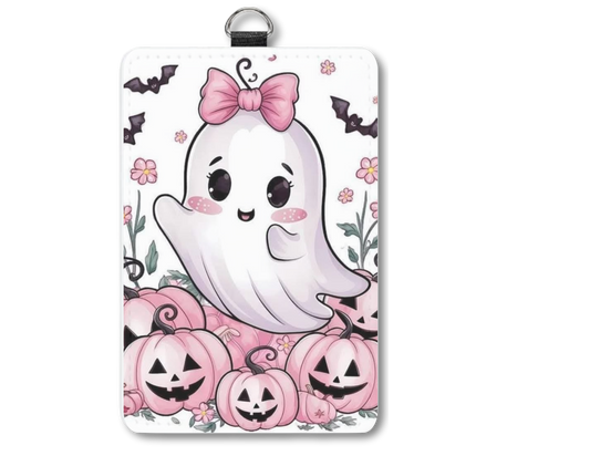 Cute ghost badge holder