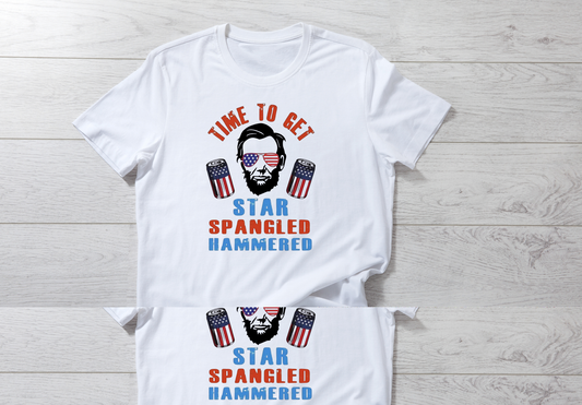 Star spangled hammered shirt