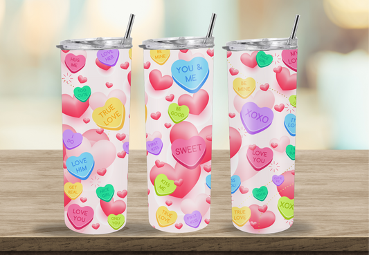 Love Hearts |20oz tumbler| Glow in the dark| Matte