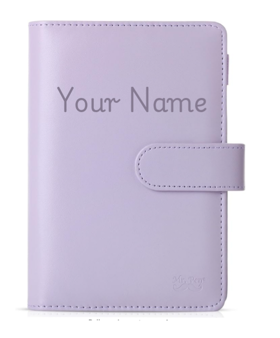 Personalized Laser engraved A6 Binder