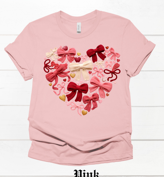 Bow Heart Faux Crochet top