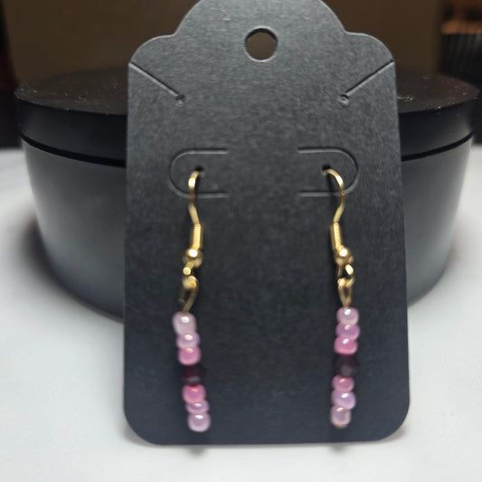 Glass Crystal Bicone siam Beads with Pastel pink Glass beads