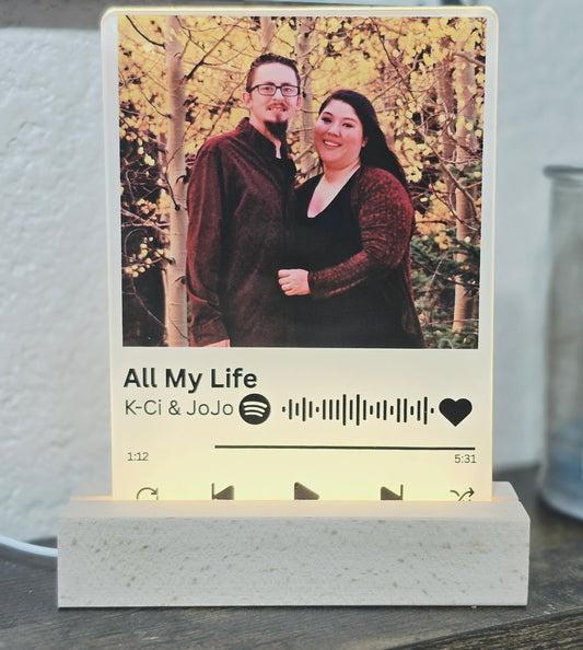 Custom Spotify light up plaque.