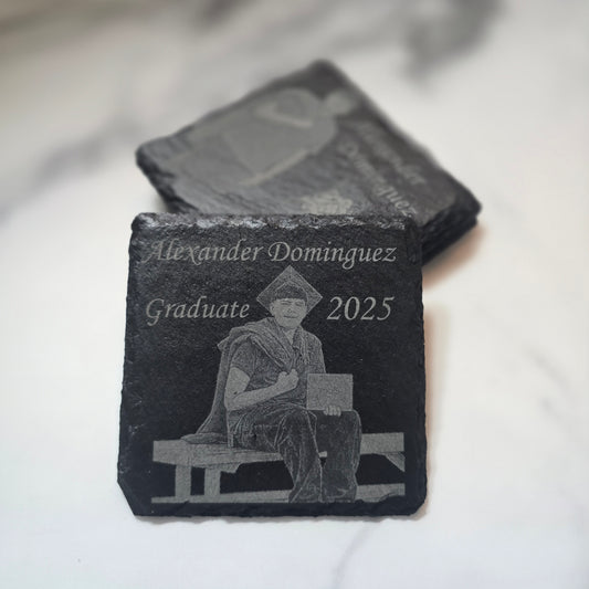 Personalized Laser Engraved coasters (set of 4)