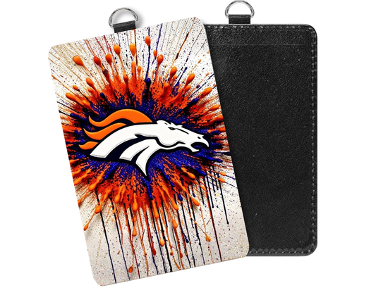 Bleed orange & blue badge holder