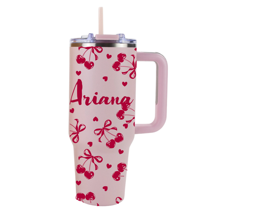 Personalized 40oz Cherry tumbler