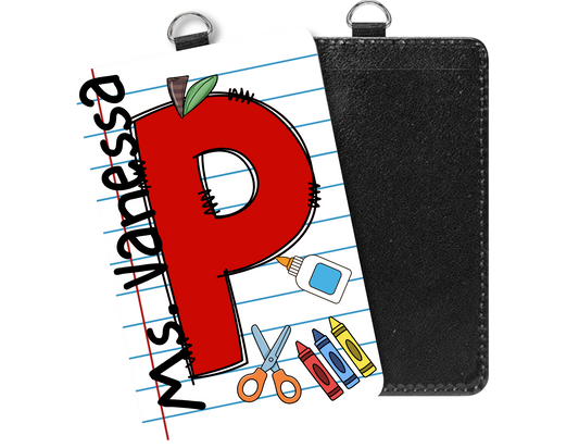 Personalized paper badge holder