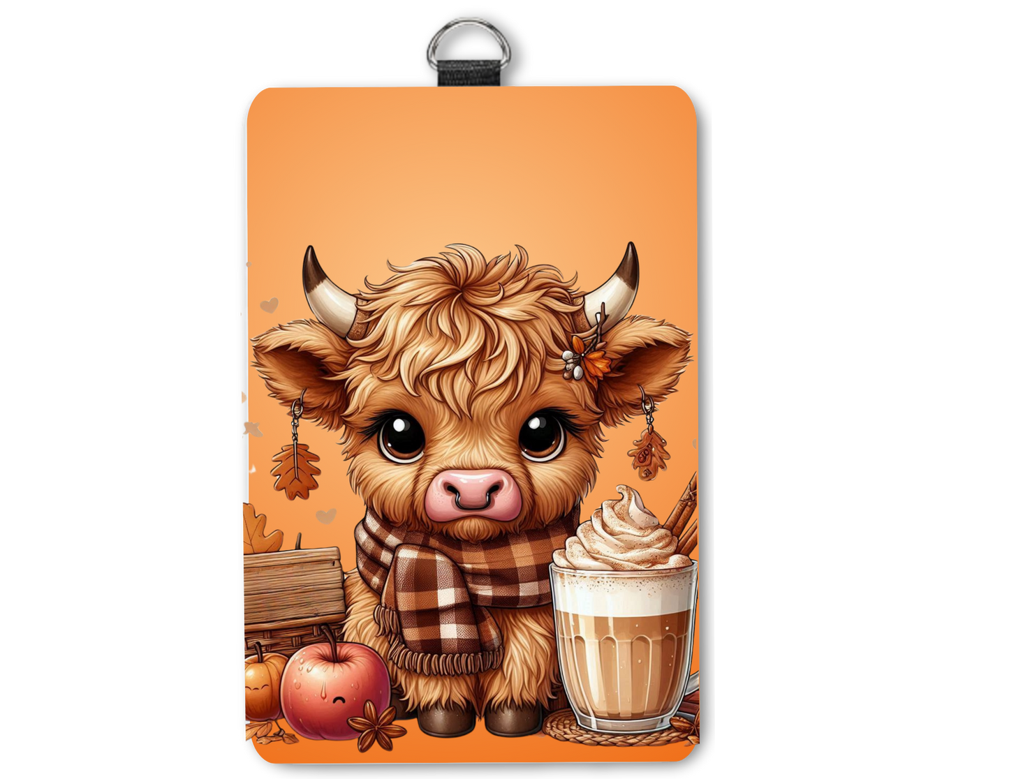 Highland cow badge holder