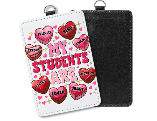 My students are | Badge holder | PU Leather