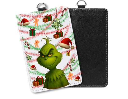 Green man badge holder