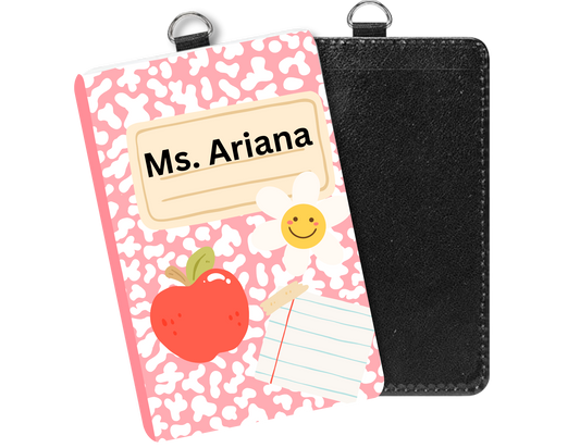 Personalized Comp book Badge Holder