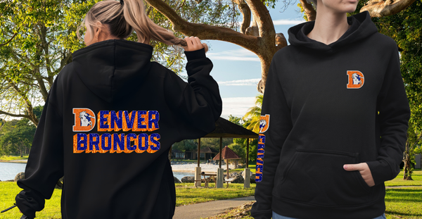 Giltter Denver Hoodie w/ rhinestone drawstring