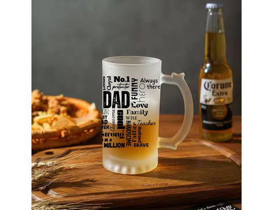 Dad word cloud beer mug